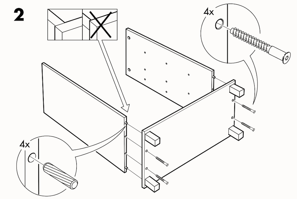 Ikea drawer assembly instructions